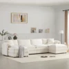 [VIDEO] 136" Chenille Modular Sectional Sofa with Deep and Wide Seat,U Shaped Cloud Couch Set with Double Cushions,6 Seat Sofa w