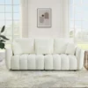 Comfy Deep Seat Teddy Cloud Sofa, 82" Modern Sofa Couch, Upholstered 3-Seater Boucle Couch, Oversized Loveseat for Living Room